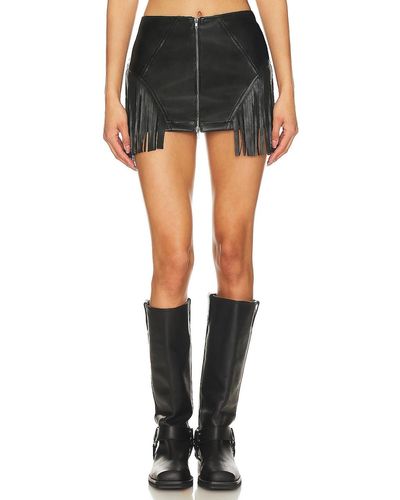 superdown Riley Faux Leather スカート - ブラック