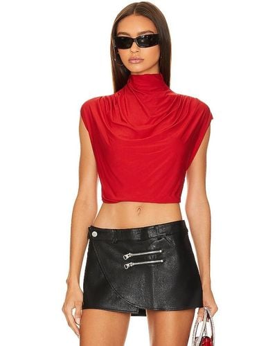 Commando Butter Draped Crop Top - Red
