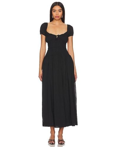 Free People Vestido midi feeling bonita - Negro