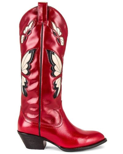 Jeffrey Campbell Fly Away Cowboy Boot - Red