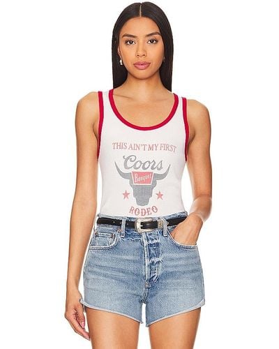 The Laundry Room Ain't My First Coors Rodeo Rib Tank - Blue