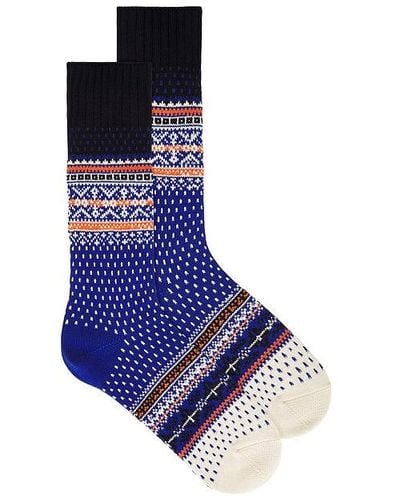 Beams Plus Nordic Socks - Blue