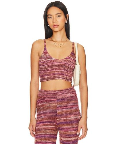 L*Space TOP CROPPED DEMI - Rouge