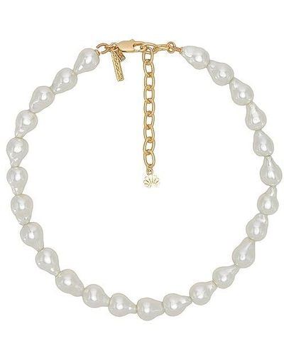 Lele Sadoughi Baroque Pearl Collar Necklace - White