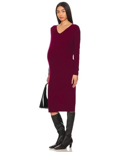 HATCH The Mackenzie Maternity Jumper Dress - Purple