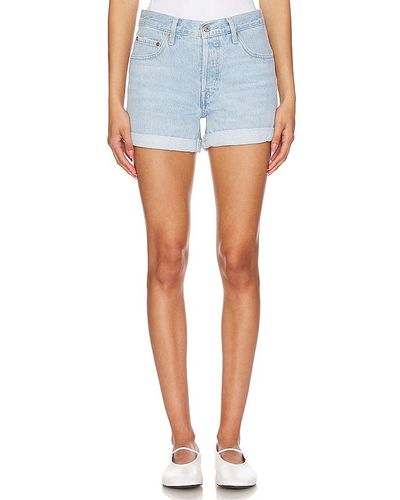 Levi's SHORTS 501 ROLLED - Blau