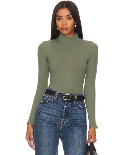 Free People X Intimately Fp Xyz Recycled Turtleneck Bodysuit In Army - Green
