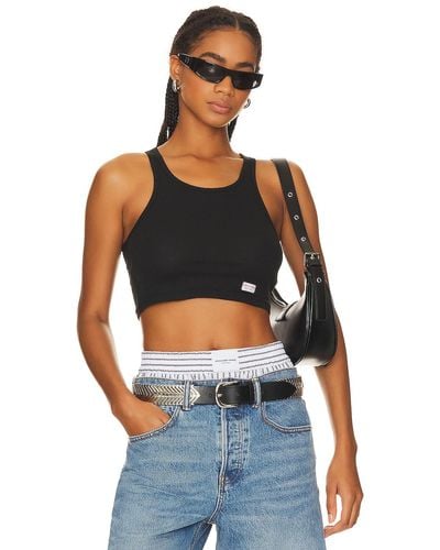 Alexander Wang Womens Cropped Classic Racer Tank - ブルー