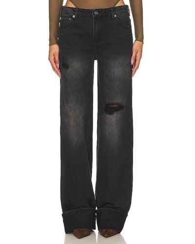 SER.O.YA Margot cuffed jeans - Negro