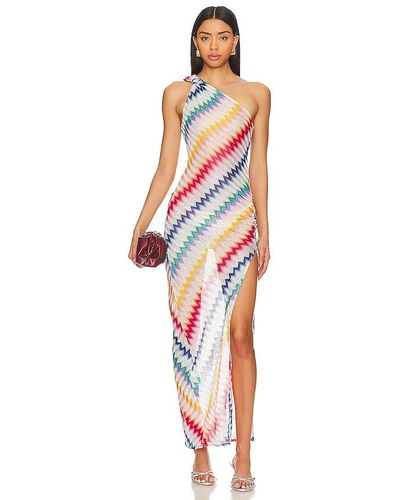 Missoni One Shoulder Cover Up - Red
