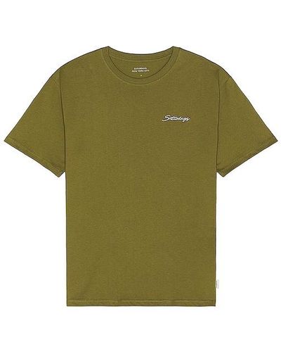 Saturdays NYC Script Short Sleeve Tee - Green