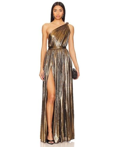 Bronx and Banco Goddess One Shoulder Gown - Multicolor