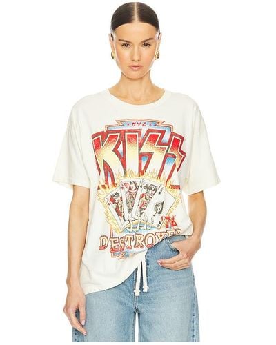 Daydreamer Kiss Destroyer Tour 76 Merch Tee - White