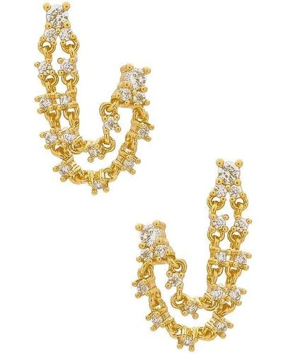 Joy Dravecky Jewelry Ava Double Stud Earrings - Metallic