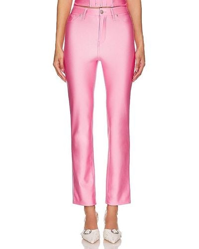 GOOD AMERICAN Compression Shine Straight Pant - Pink