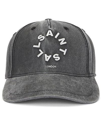 AllSaints Dyed Logo Baseball Cap - Black