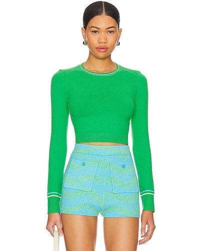 JoosTricot TOP CROPPED À LONGUES MANCHES - Vert