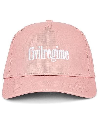 Civil Regime Rose Strapback Hat - Pink