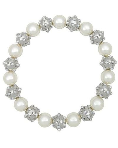 Marc Jacobs COLLIER PEARL DOT - Blanc