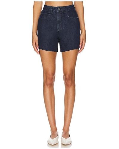 WeWoreWhat High Rise Flare Short - Blue