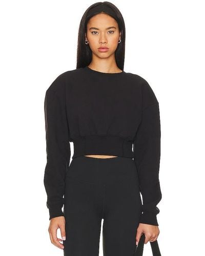 Camila Coelho Jasmine Cropped Sweatshirt - Black