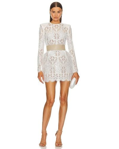 Bronx and Banco Casey Lace Mini Dress - White