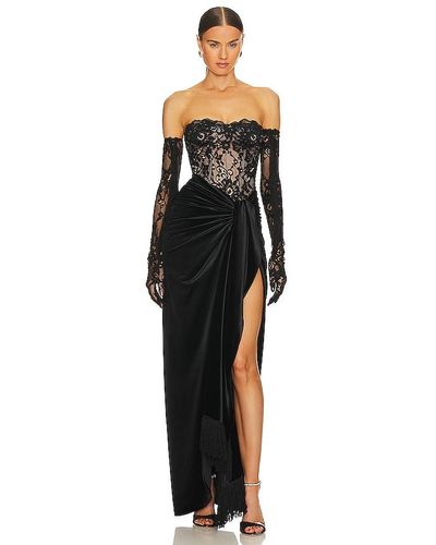 Bronx and Banco Gina Lace Gown - Black