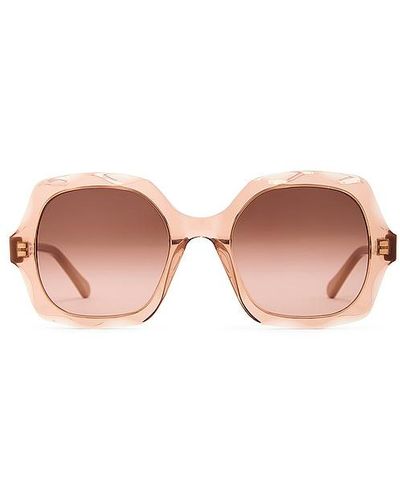 Chloé Scalloped Square Sunglasses - Pink