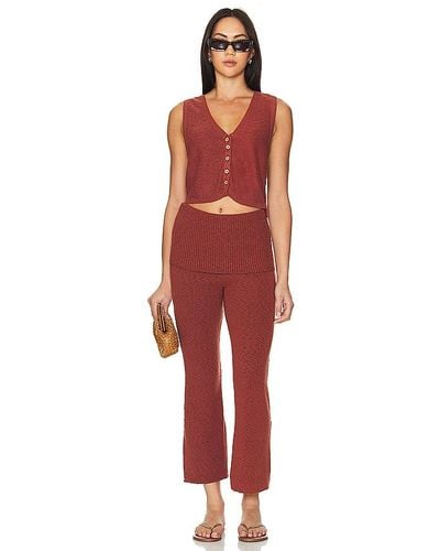 Free People X Free-est Ruby Sweater Pant Set - Red