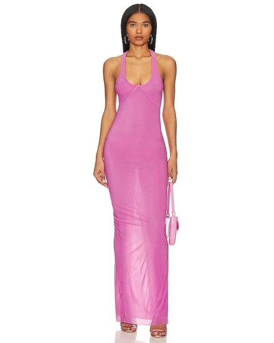 h:ours Giada Maxi Dress - Pink
