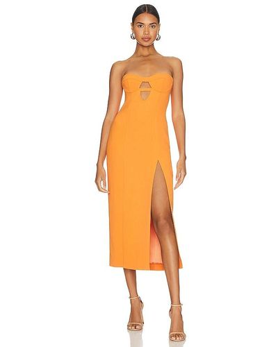 Bardot Brisa Midi Dress - Orange