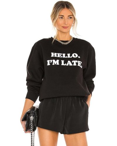 DEPARTURE Hello I'm Late Sweatshirt - Black