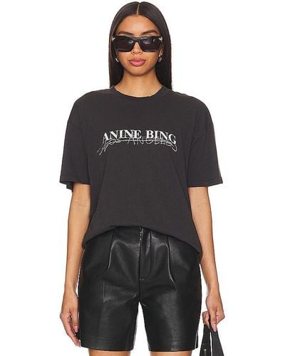 Anine Bing Camiseta walker doodle - Negro