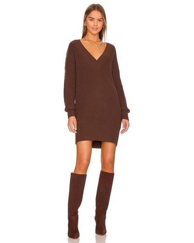 525 Varsity Sweater Dress - Brown