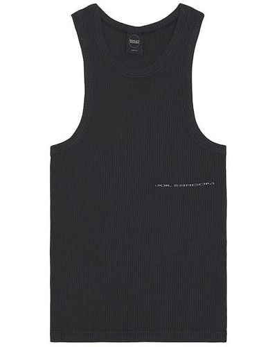 BOILER ROOM Garment Dyed Ribbed Tank - Black