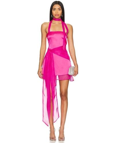 OW Collection Evie Wrap Dress - Pink