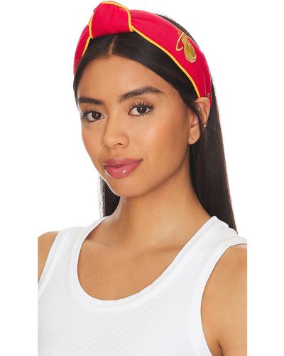 Lele Sadoughi X Nba Miami Heat Embroidered Headband - レッド