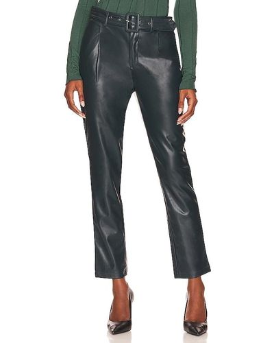 BCBGeneration Belted Faux Leather Pant - Blue