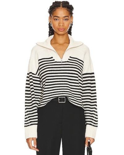 Rag & Bone Pierce cashmere half zip sweater - Negro