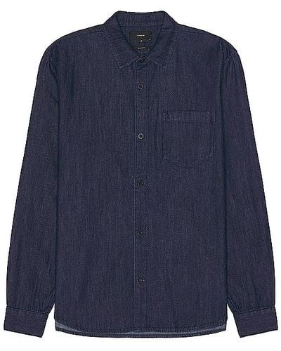 Vince Indigo Denim Shirt - Blue