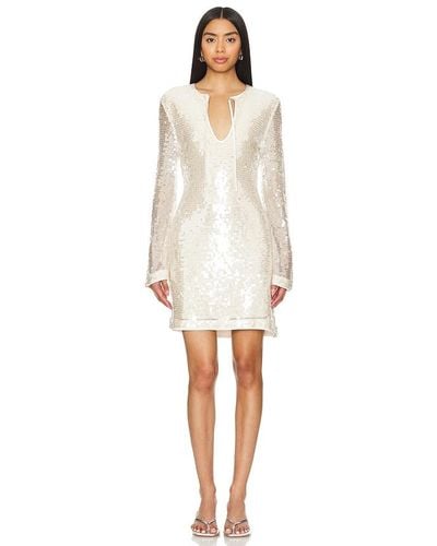 Jonathan Simkhai Kari Long Sleeve Mini Dress - White