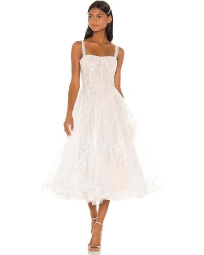 Bronx and Banco Mademoiselle Bridal Midi Dress - ホワイト