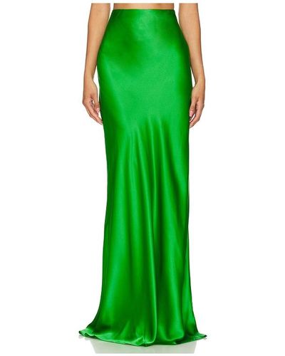 The Sei Bias Floor Length Skirt - Green