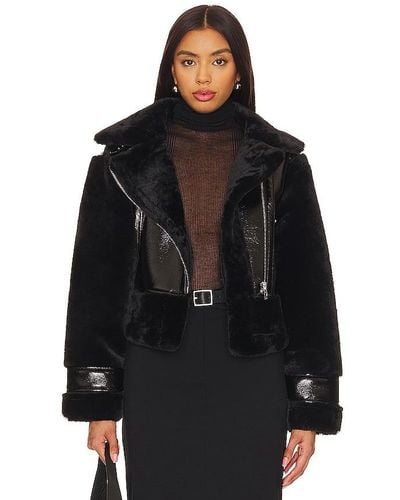 Blank NYC Faux Fur Jacket - Black