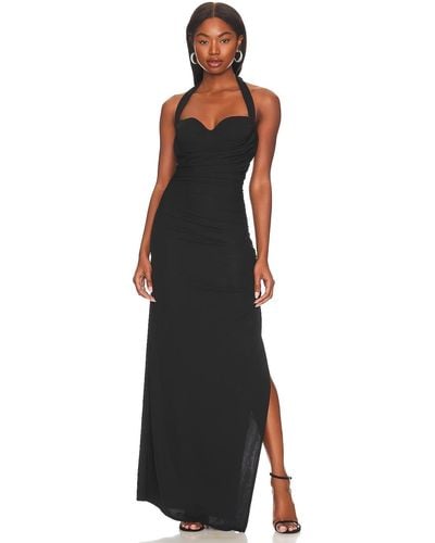 LPA Naima Ruched Maxi Dress - ブラック
