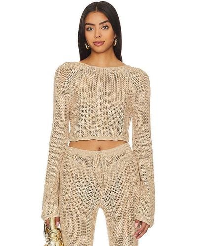 Song of Style Kezia Open Stitch Jumper - Natural