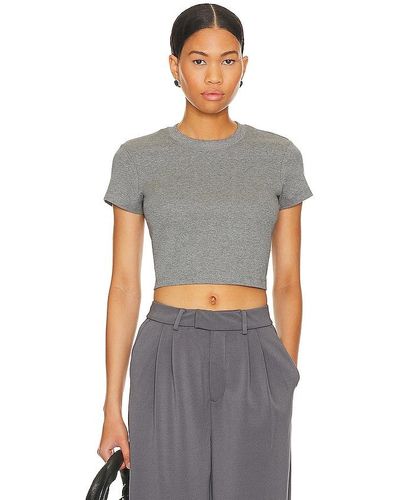 Cuts Tomboy Cropped Tee - Gray