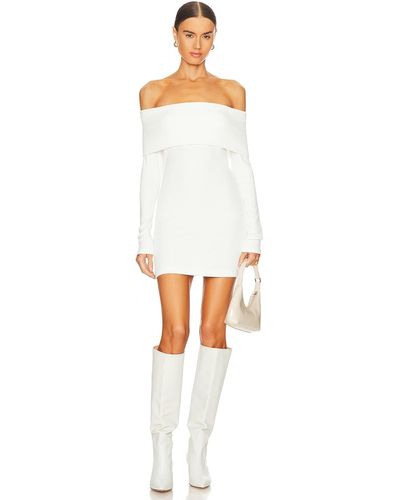 Enza Costa X Revolve Off-shoulder Sweater Mini Dress - ホワイト