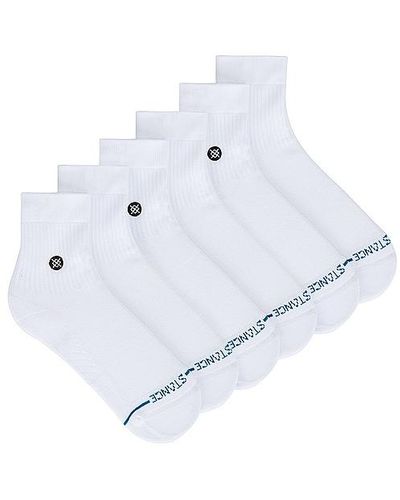 Stance Icon Quarter 3 Pack Socks - White