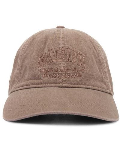 Ganni Cap Hat - Natural